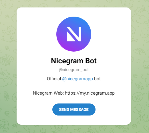 Enable Sensitive Content on Telegram through nicegram bot